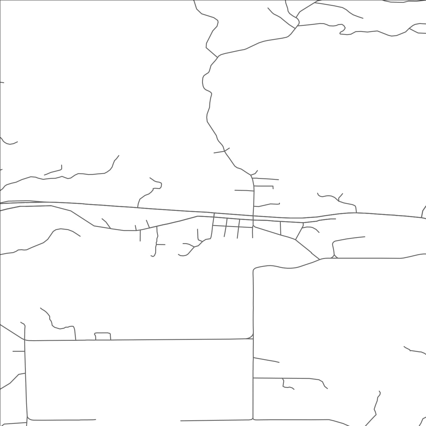 ROAD MAP OF GATES, OREGON BY MAPBAKES