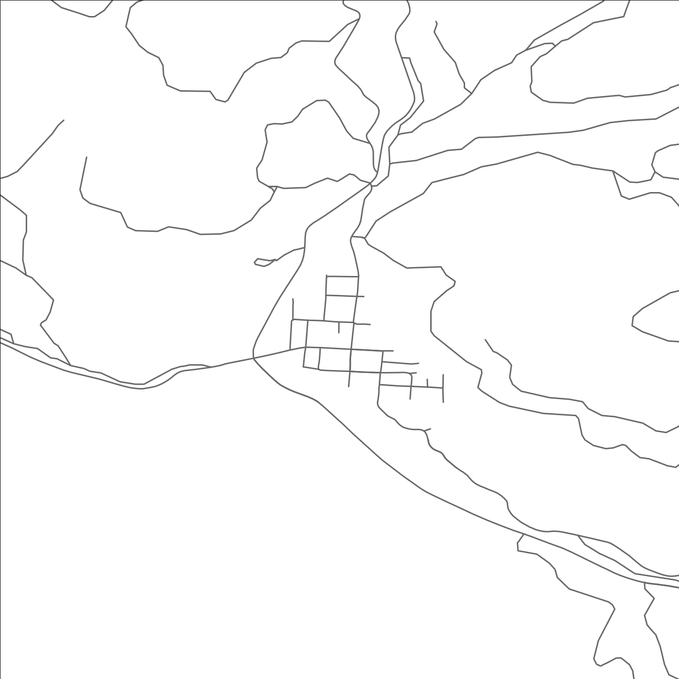 ROAD MAP OF GRANITE, OREGON BY MAPBAKES