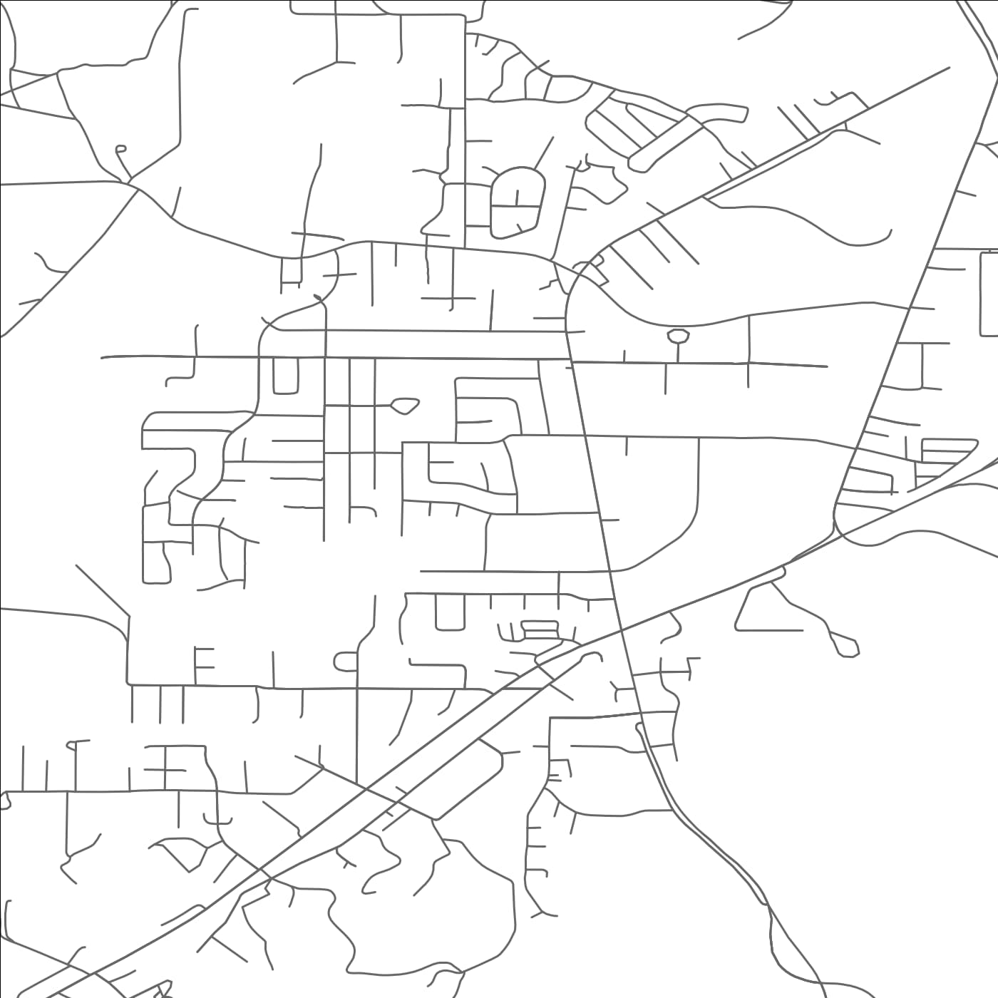 ROAD MAP OF GREEN MEADOWS, OREGON BY MAPBAKES