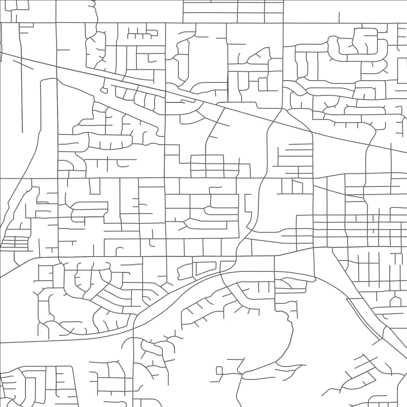 ROAD MAP OF GRESHAM, OREGON BY MAPBAKES