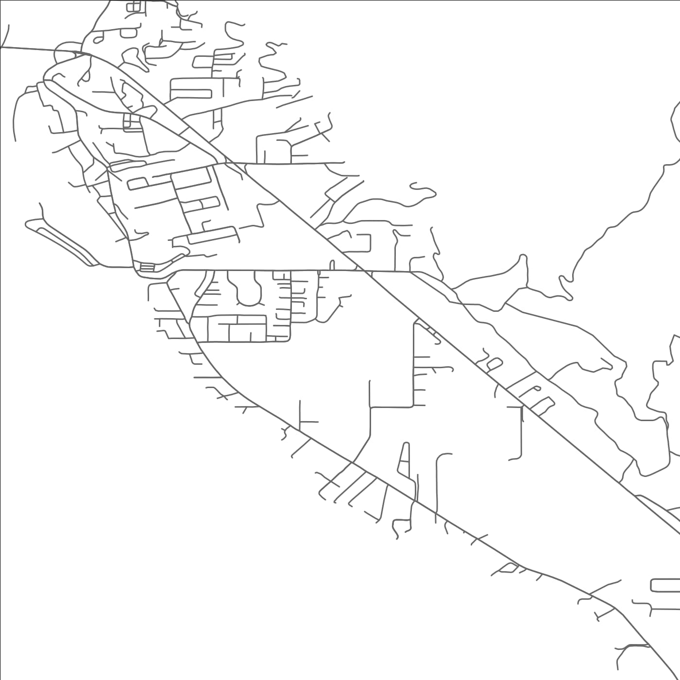 ROAD MAP OF HARBOR, OREGON BY MAPBAKES