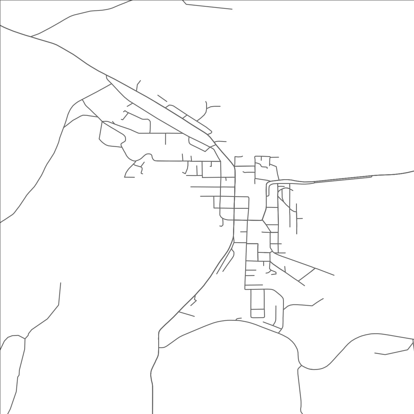 ROAD MAP OF HEPPNER, OREGON BY MAPBAKES