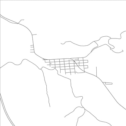 ROAD MAP OF HUNTINGTON, OREGON BY MAPBAKES