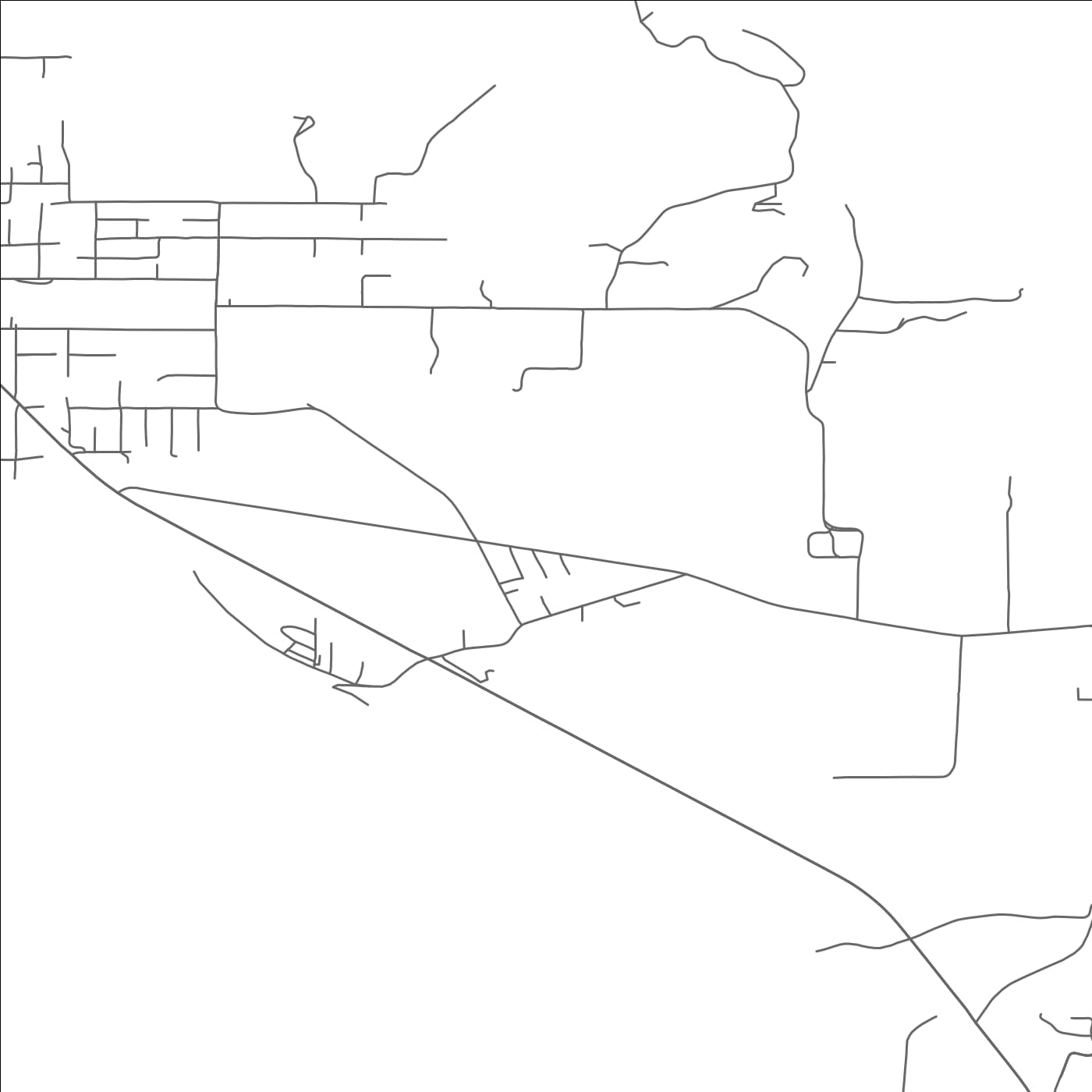 ROAD MAP OF IDAVILLE, OREGON BY MAPBAKES