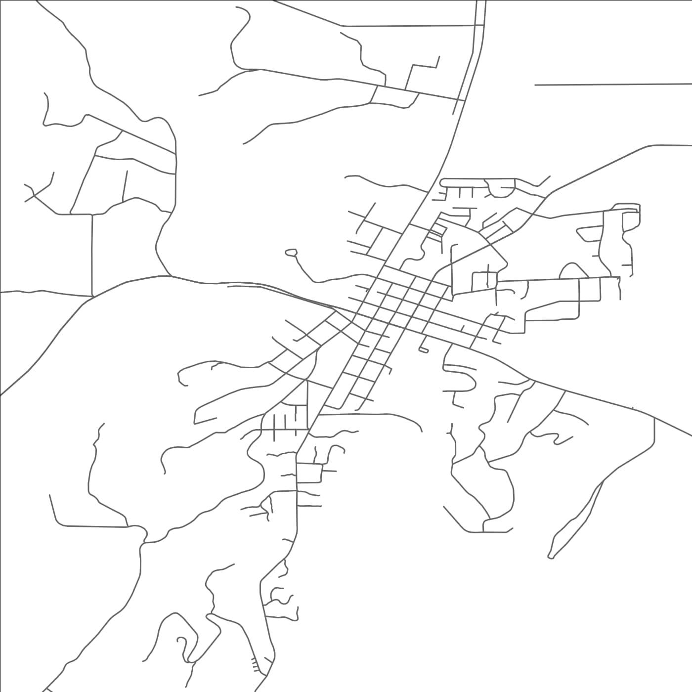 ROAD MAP OF JACKSONVILLE, OREGON BY MAPBAKES