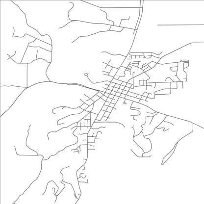 ROAD MAP OF JACKSONVILLE, OREGON BY MAPBAKES