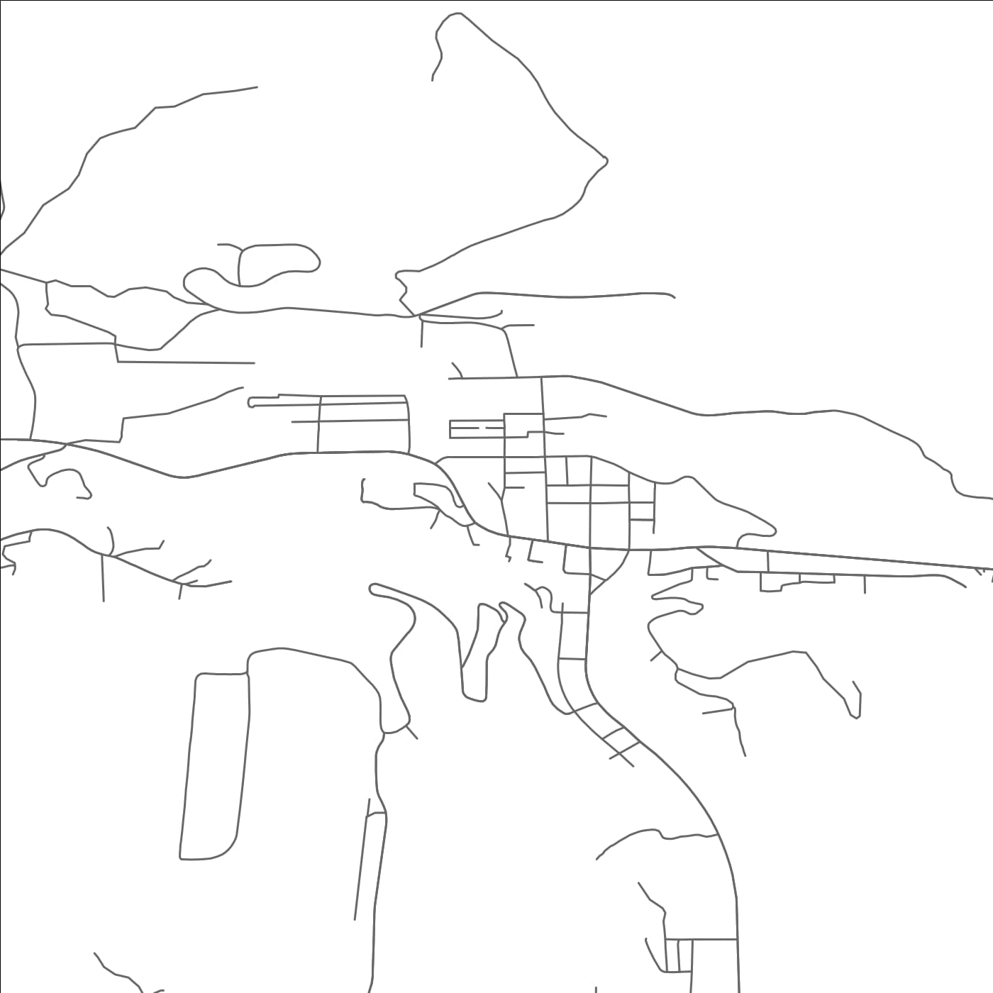 ROAD MAP OF JOHN DAY, OREGON BY MAPBAKES