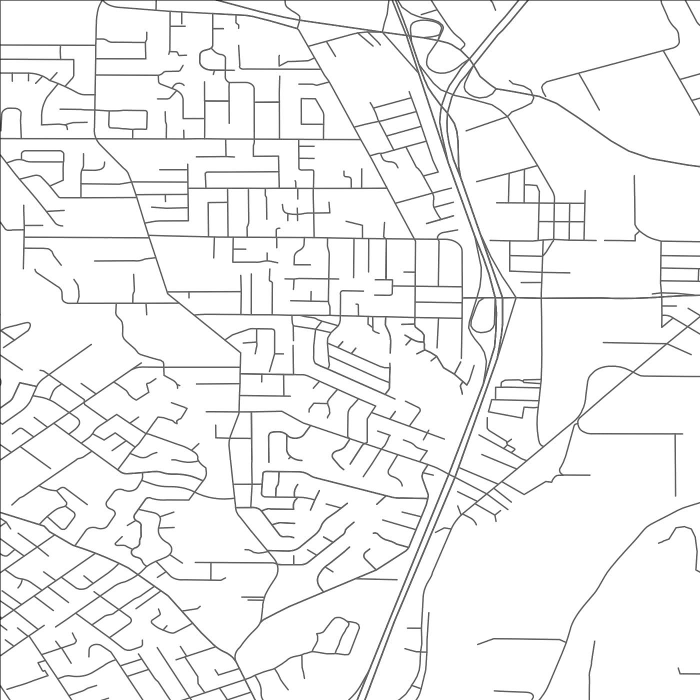 ROAD MAP OF JOHNSON CITY, OREGON BY MAPBAKES