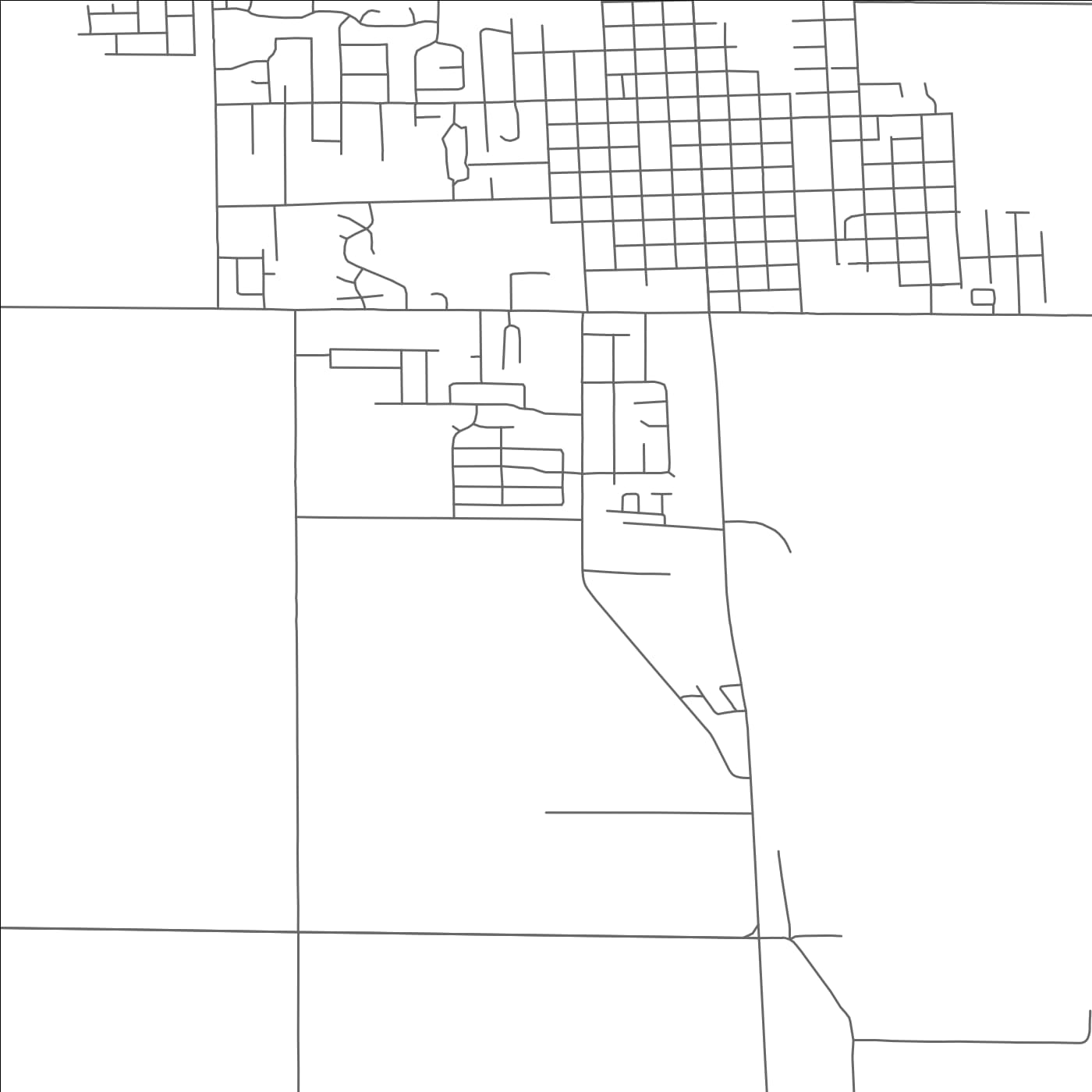 ROAD MAP OF JUNCTION CITY, OREGON BY MAPBAKES