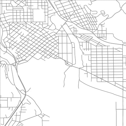 ROAD MAP OF KLAMATH FALLS, OREGON BY MAPBAKES