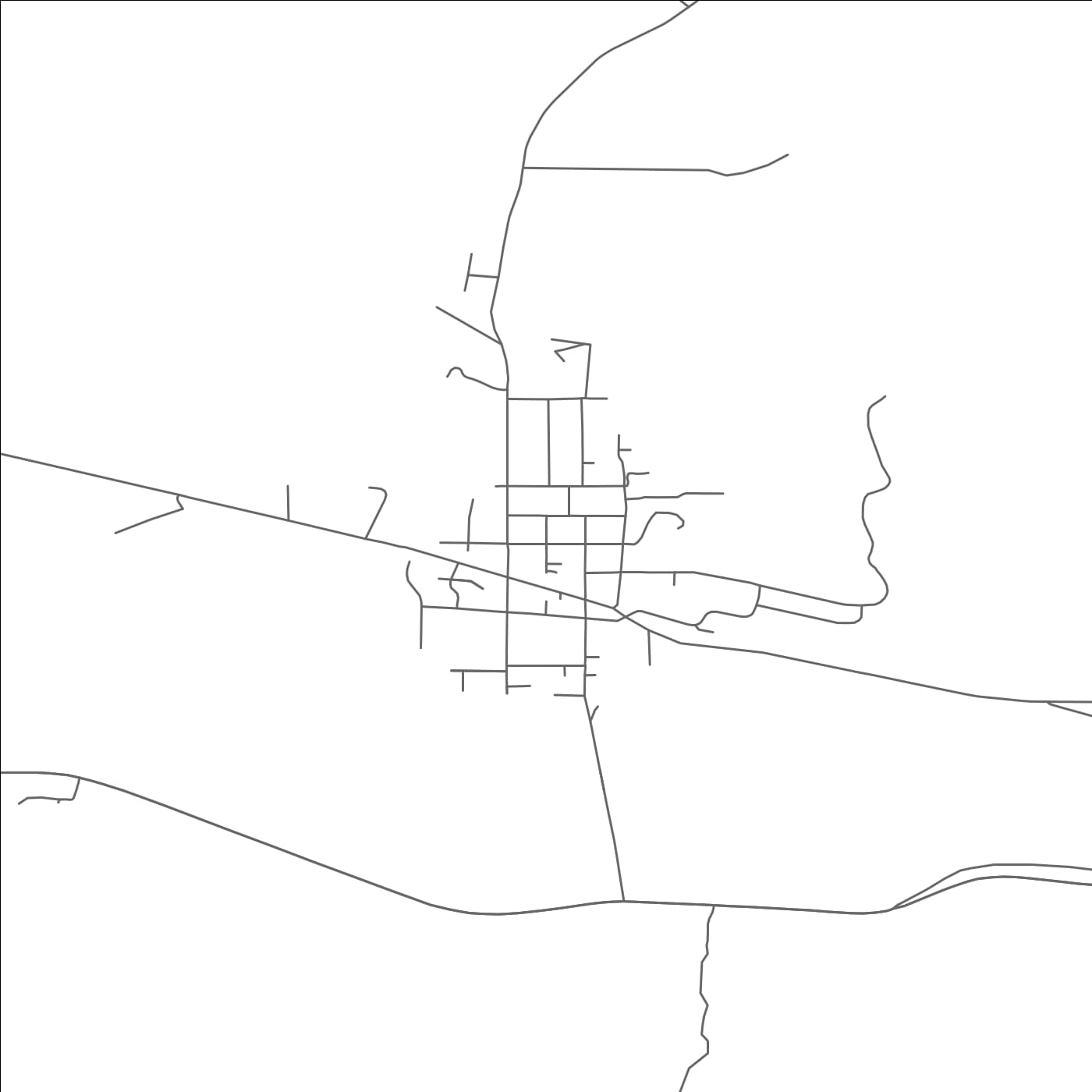 ROAD MAP OF LOWELL, OREGON BY MAPBAKES