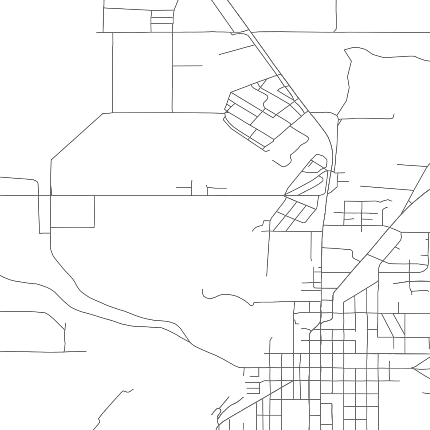 ROAD MAP OF MADRAS, OREGON BY MAPBAKES