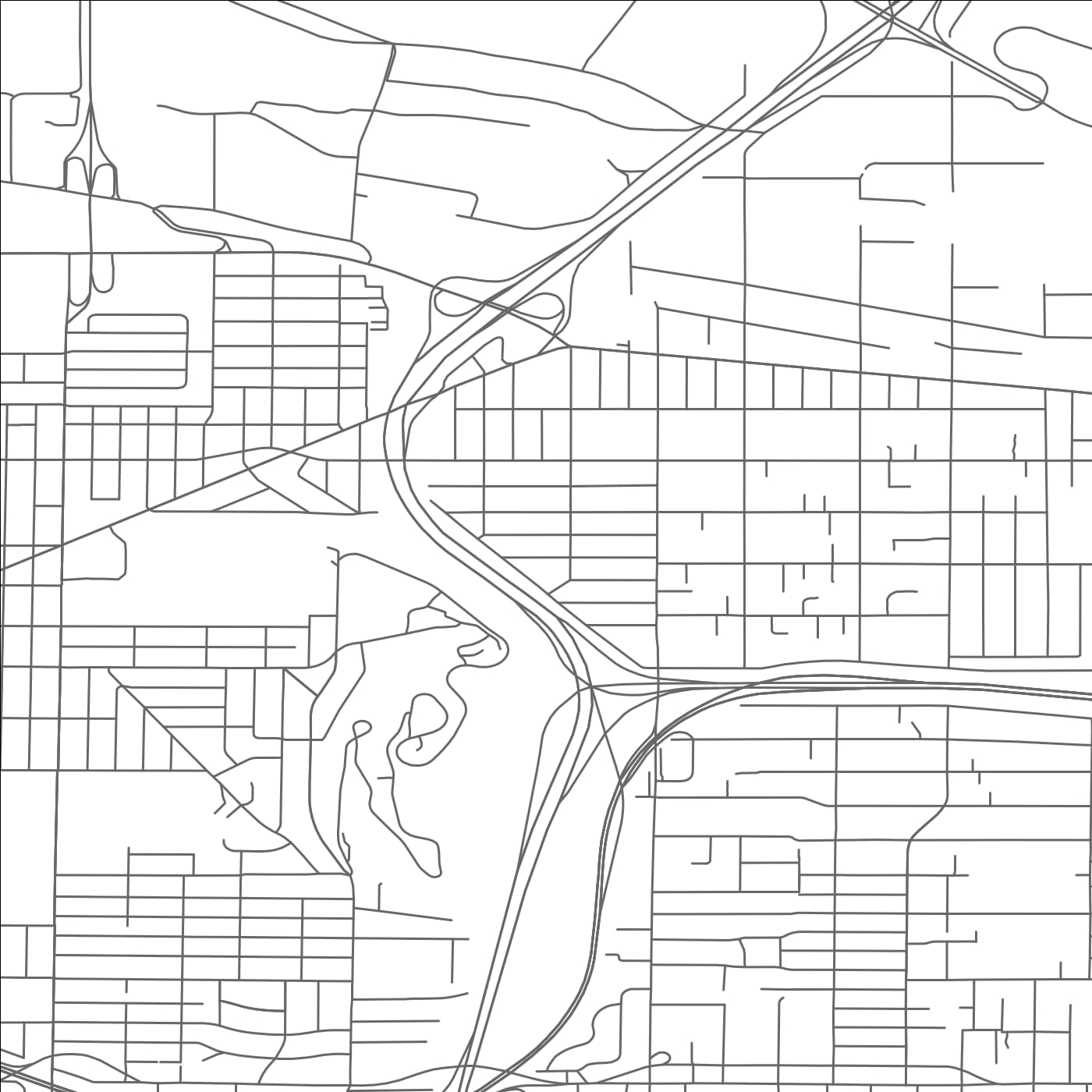 ROAD MAP OF MAYWOOD PARK, OREGON BY MAPBAKES