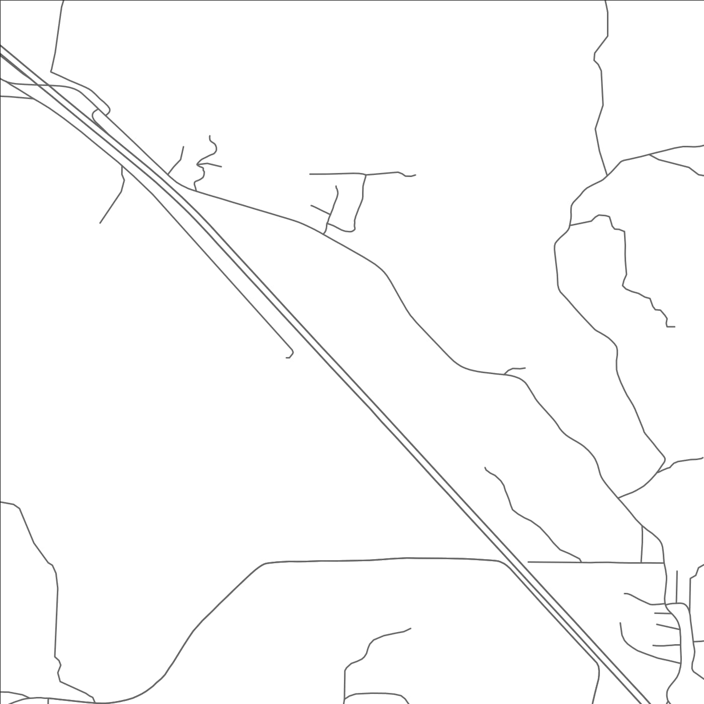 ROAD MAP OF MEACHAM, OREGON BY MAPBAKES