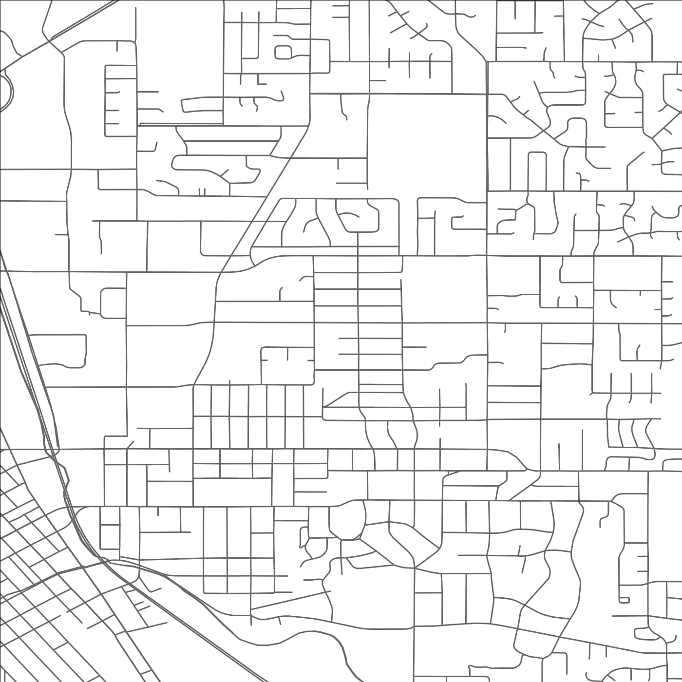 ROAD MAP OF MEDFORD, OREGON BY MAPBAKES