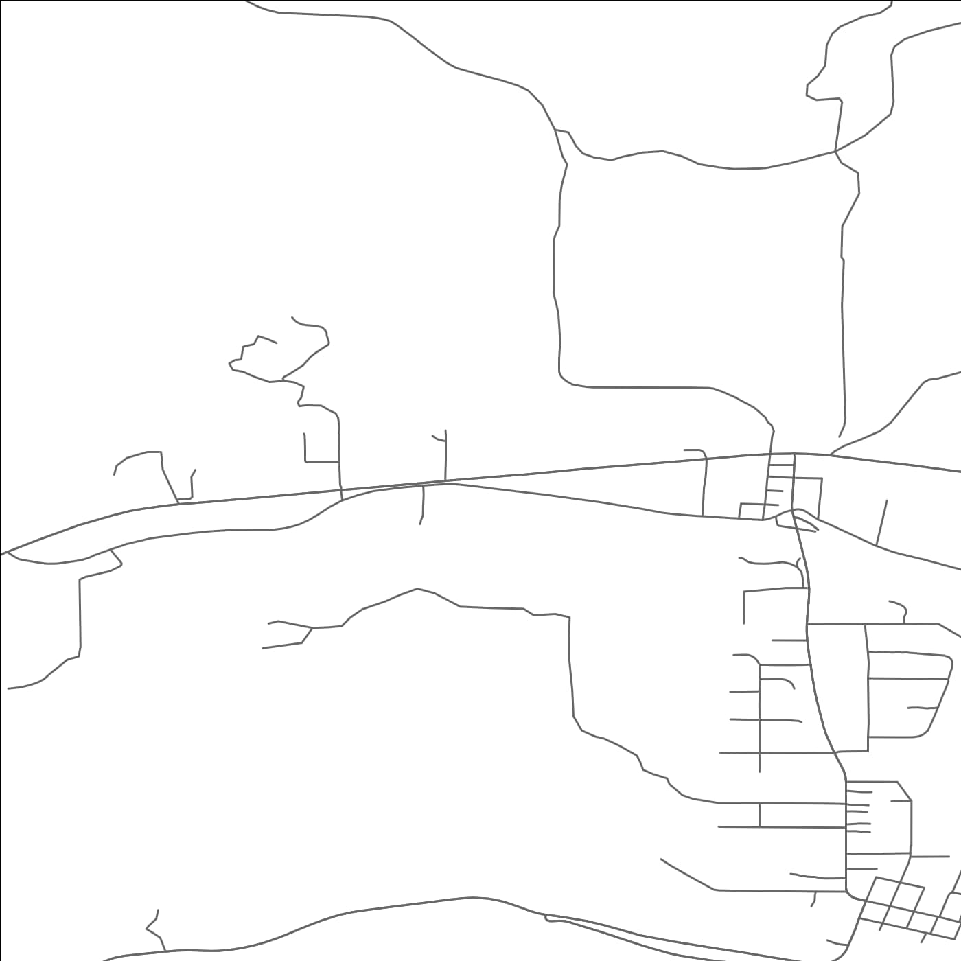 ROAD MAP OF MEHAMA, OREGON BY MAPBAKES