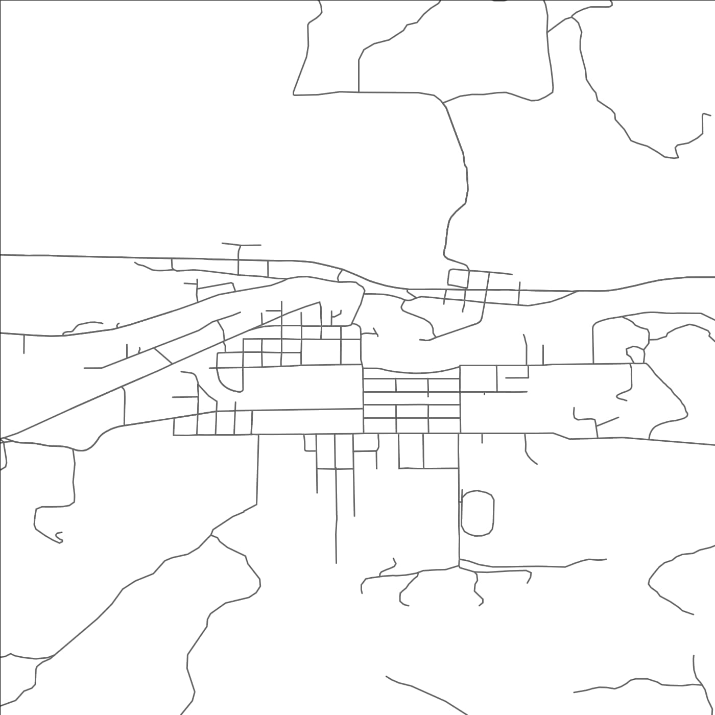 ROAD MAP OF MILL CITY, OREGON BY MAPBAKES