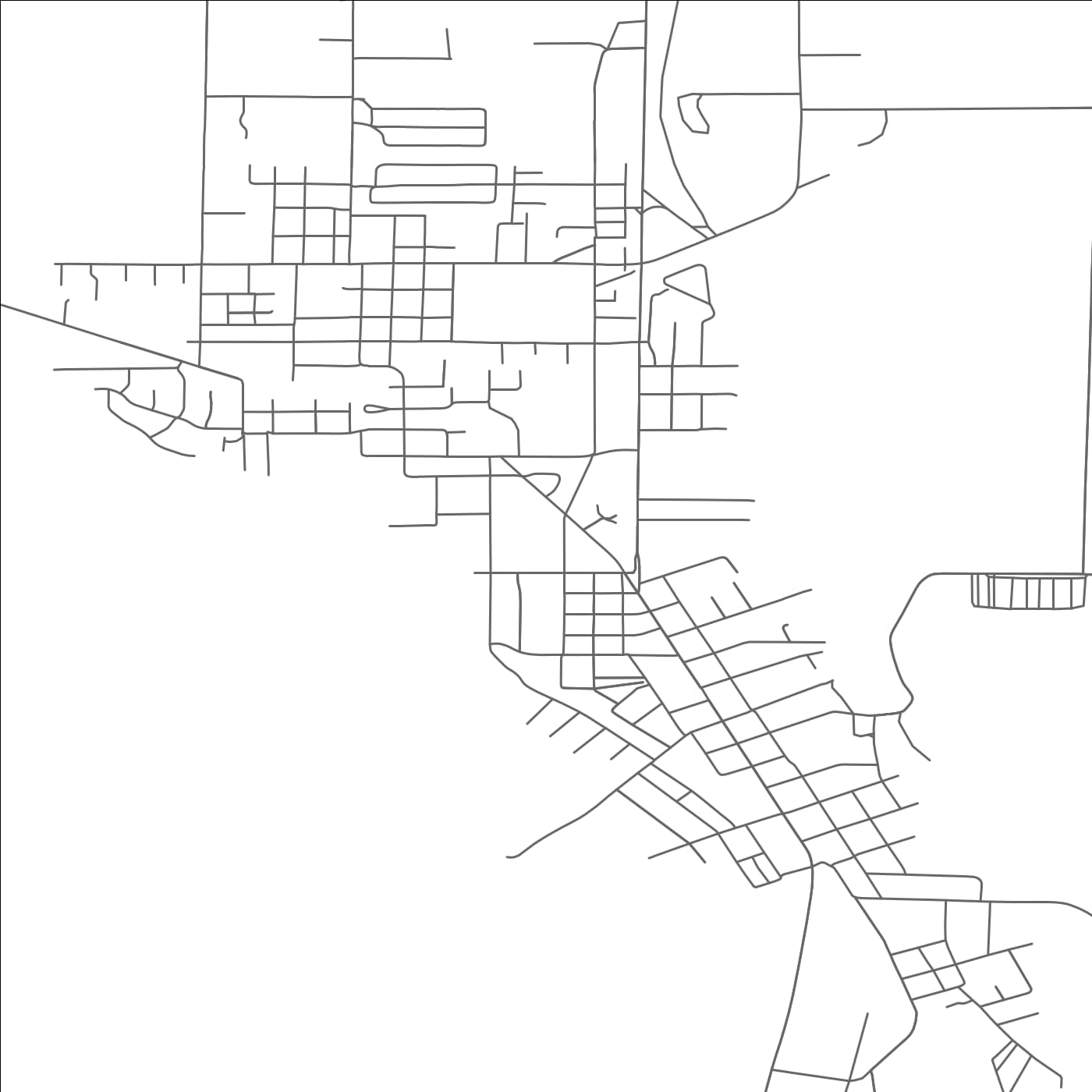 ROAD MAP OF MILTON FREEWATER, OREGON BY MAPBAKES