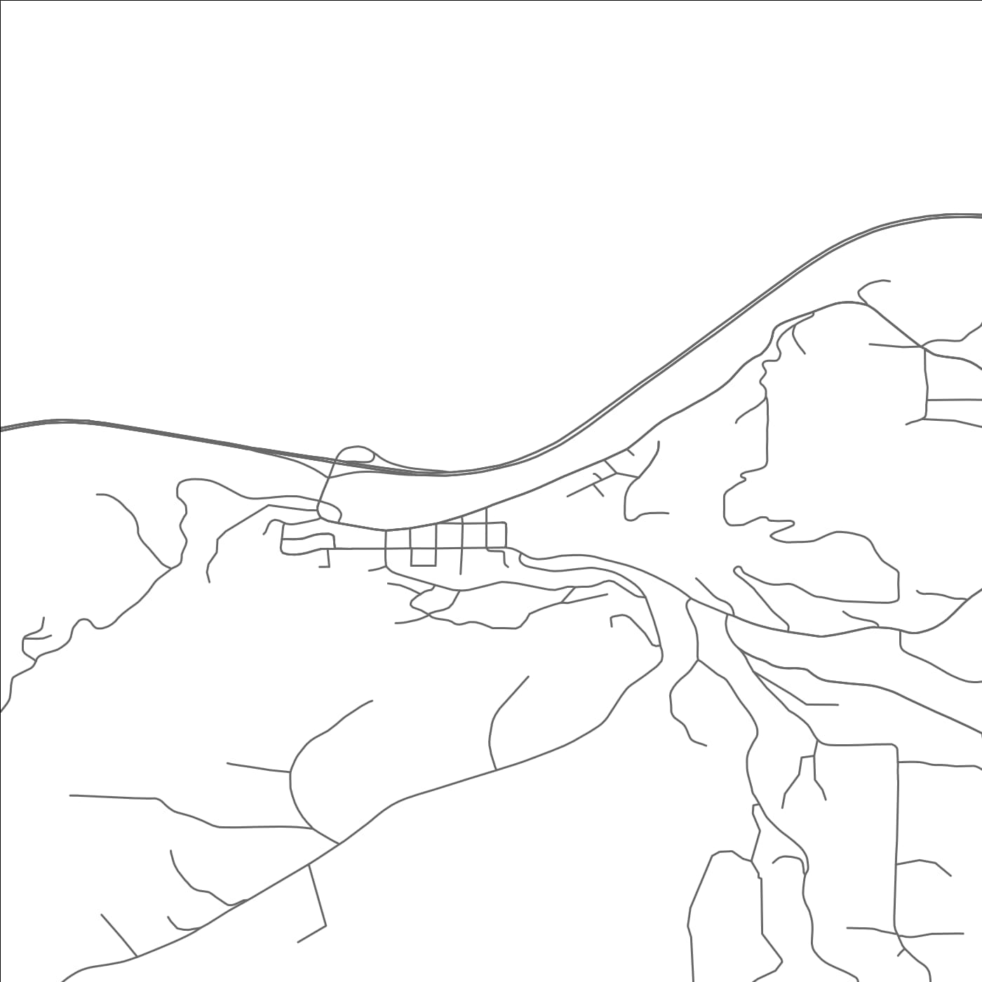 ROAD MAP OF MOSIER, OREGON BY MAPBAKES