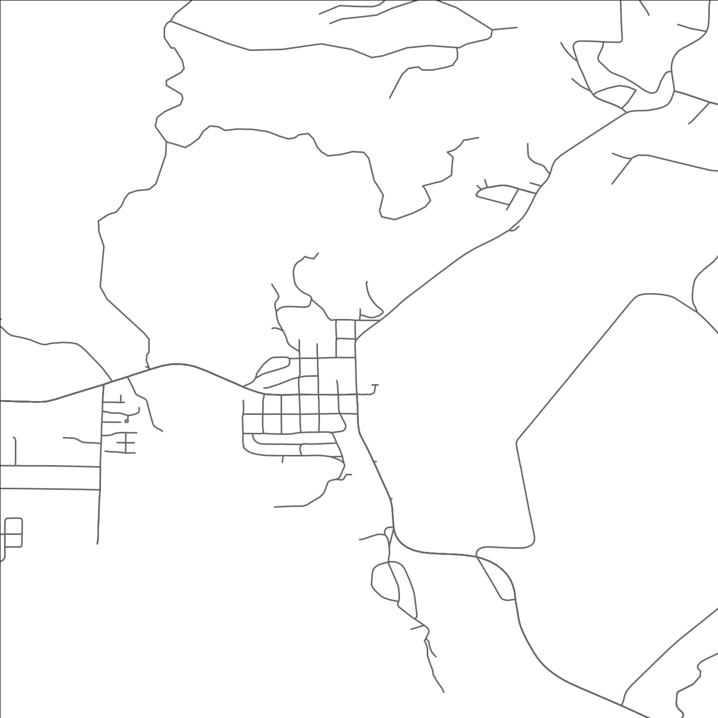 ROAD MAP OF NEHALEM, OREGON BY MAPBAKES