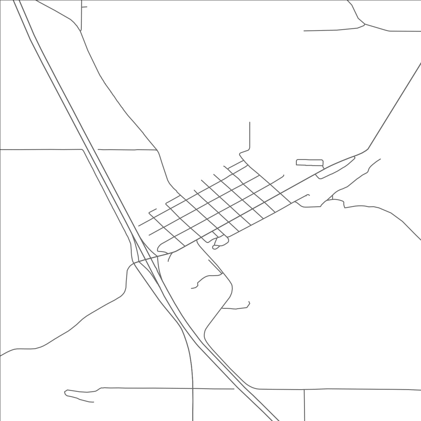 ROAD MAP OF NORTH POWDER, OREGON BY MAPBAKES