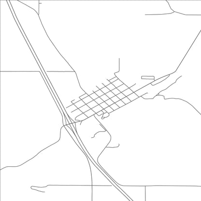 ROAD MAP OF NORTH POWDER, OREGON BY MAPBAKES