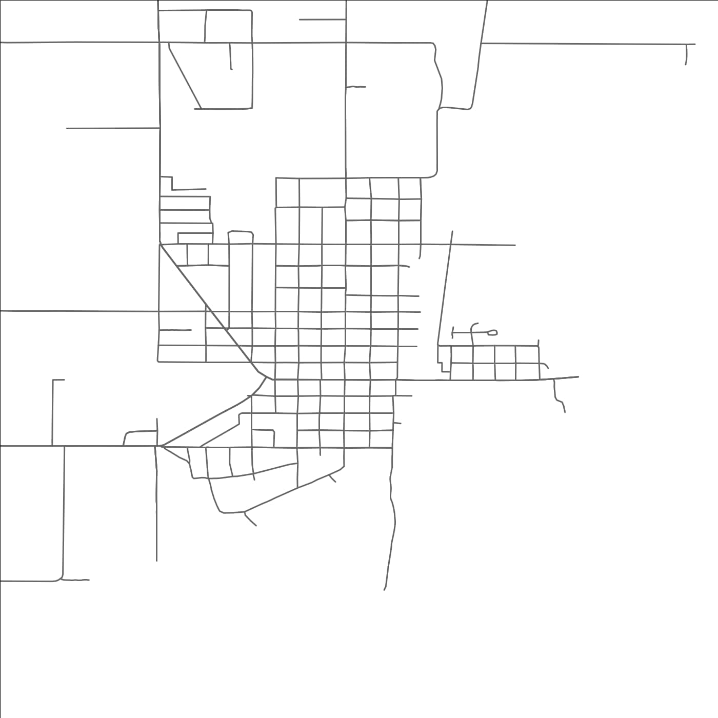 ROAD MAP OF NYSSA, OREGON BY MAPBAKES