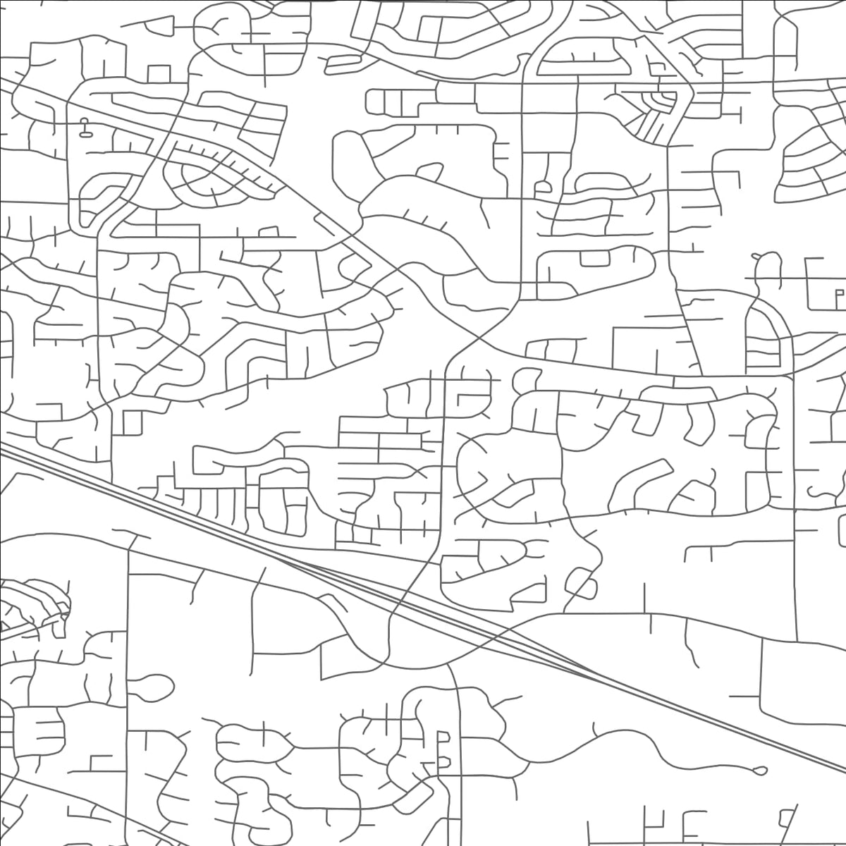 ROAD MAP OF OAK HILLS, OREGON BY MAPBAKES