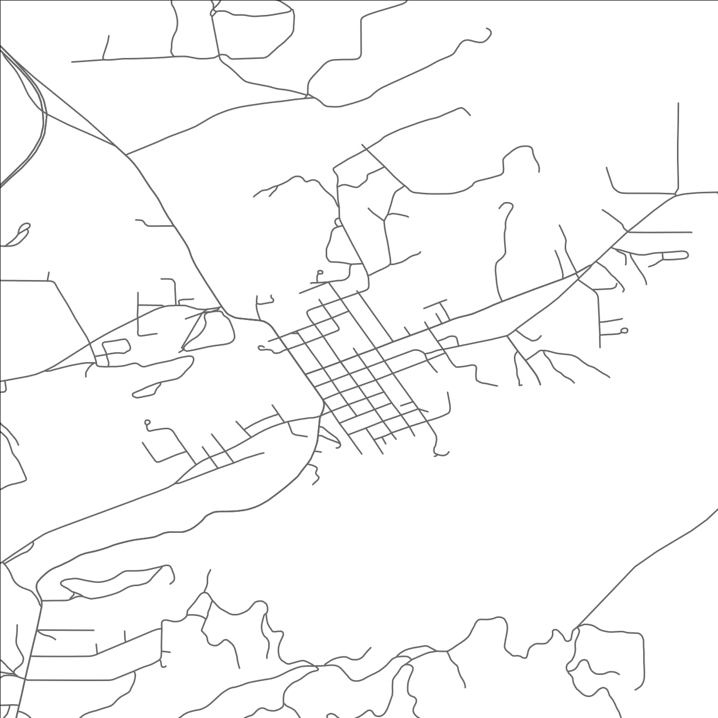 ROAD MAP OF OAKLAND, OREGON BY MAPBAKES