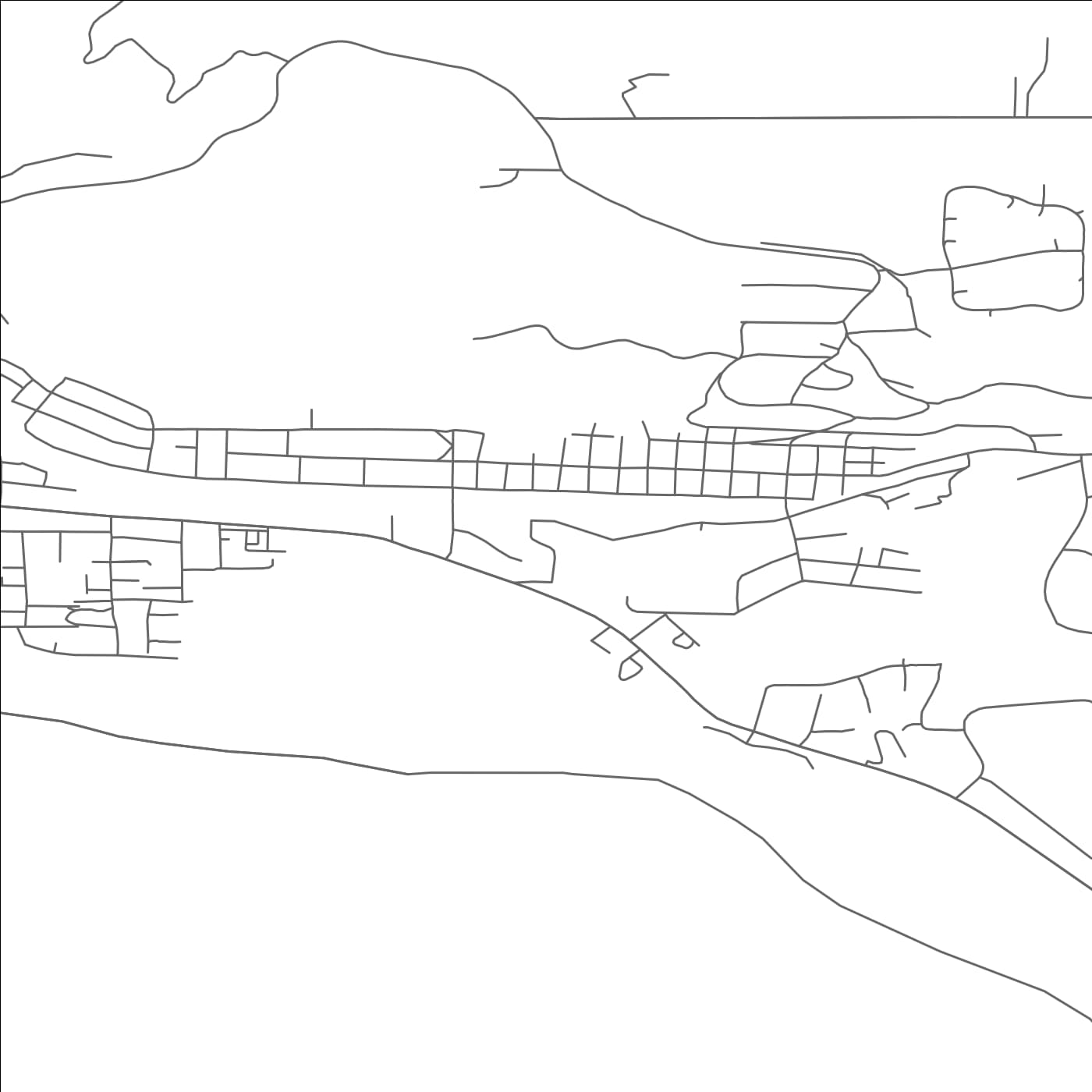 ROAD MAP OF OAKRIDGE, OREGON BY MAPBAKES