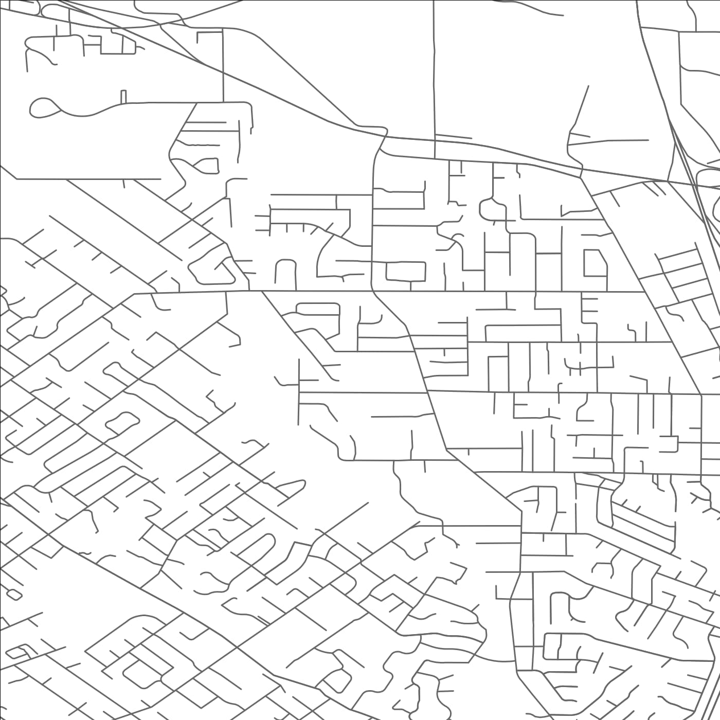 ROAD MAP OF OATFIELD, OREGON BY MAPBAKES