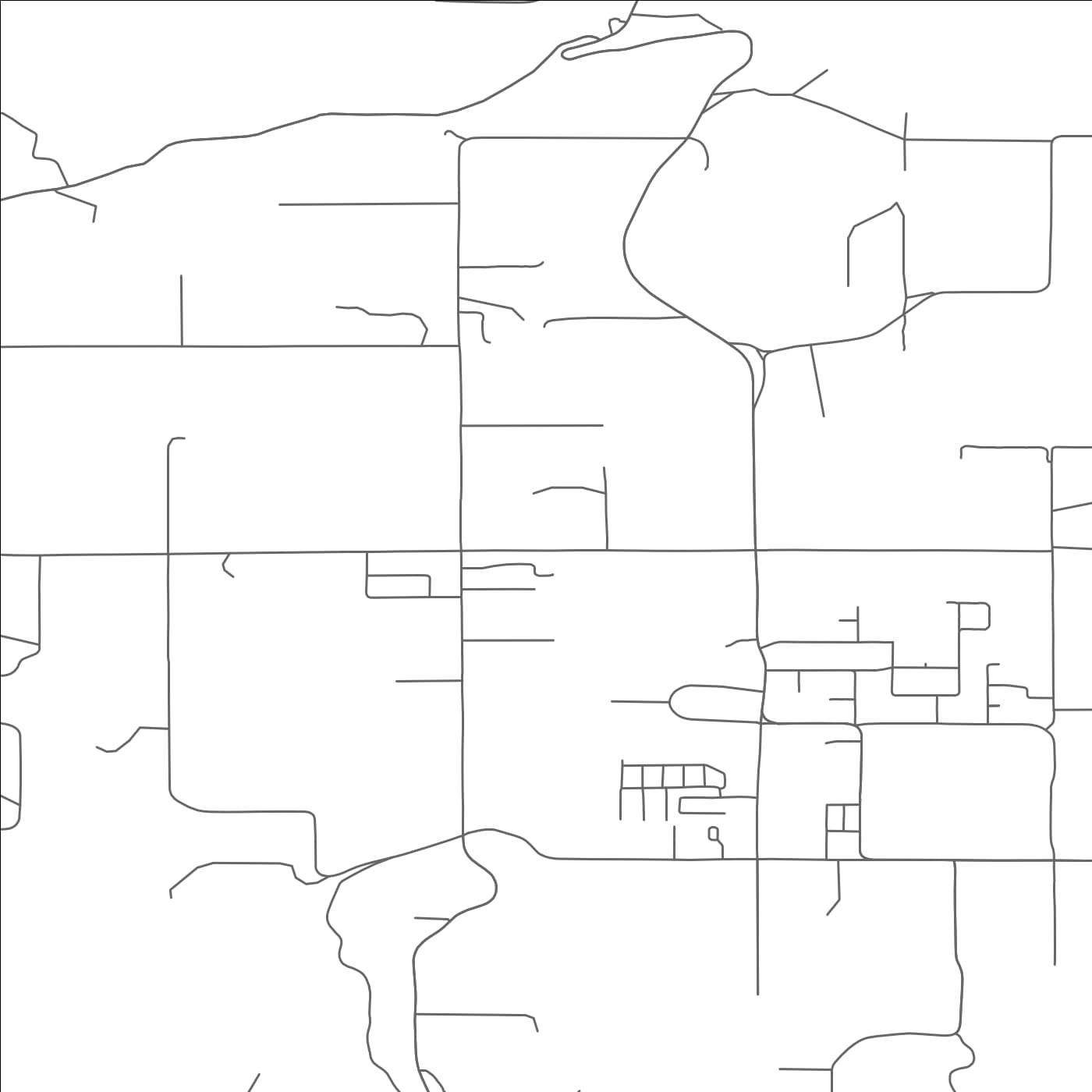 ROAD MAP OF ODELL, OREGON BY MAPBAKES