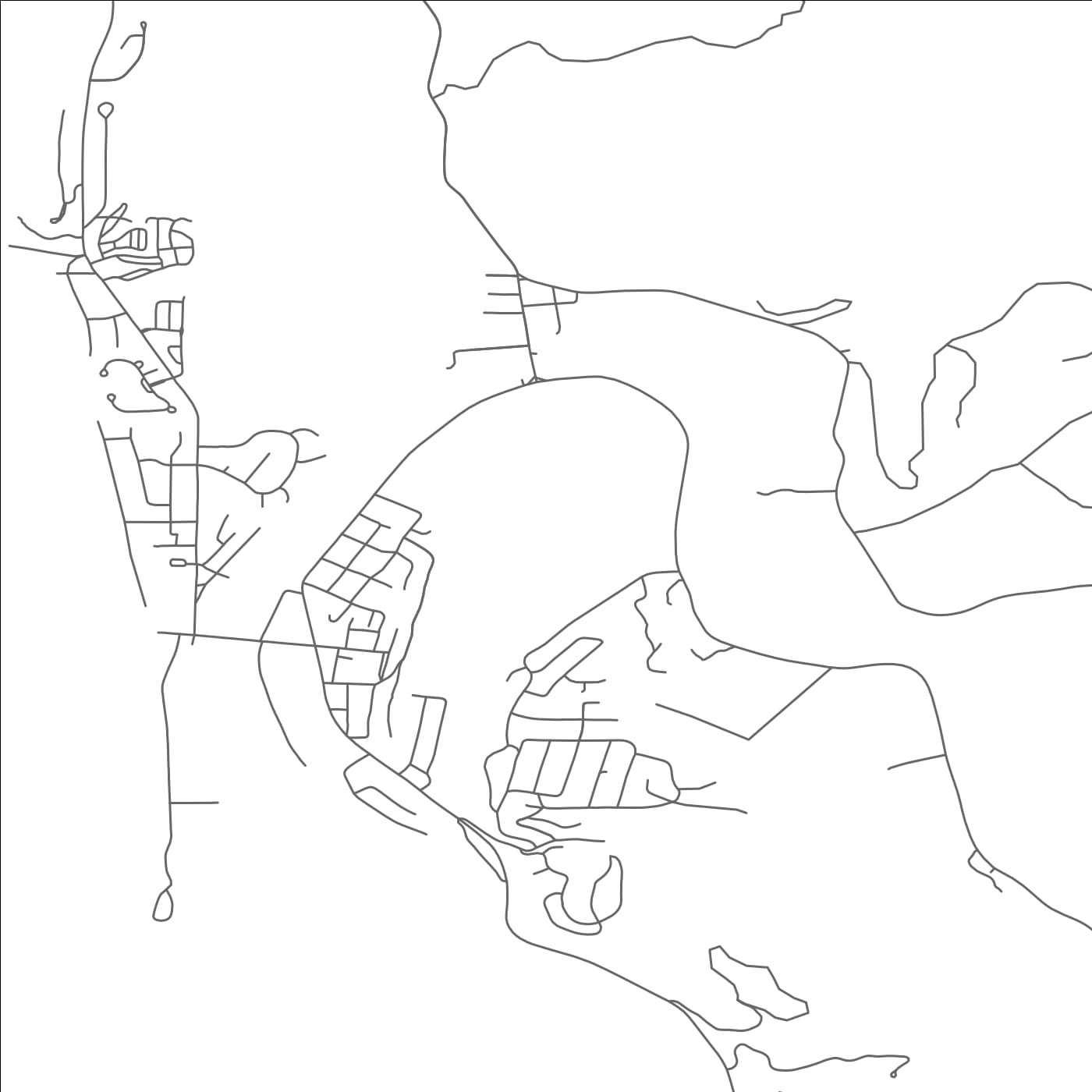 ROAD MAP OF PACIFIC CITY, OREGON BY MAPBAKES