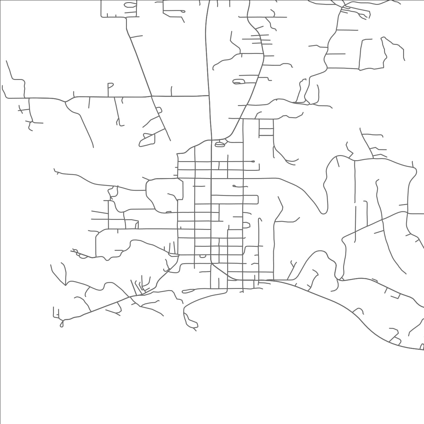 ROAD MAP OF PORT ORFORD, OREGON BY MAPBAKES