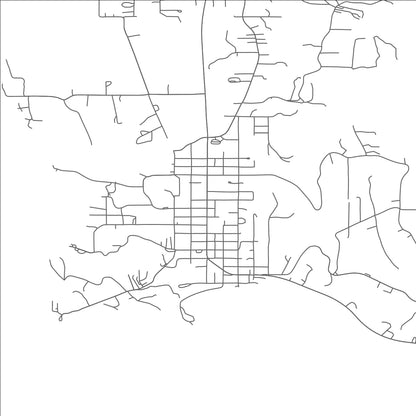 ROAD MAP OF PORT ORFORD, OREGON BY MAPBAKES