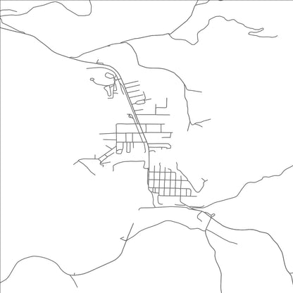 ROAD MAP OF POWERS, OREGON BY MAPBAKES