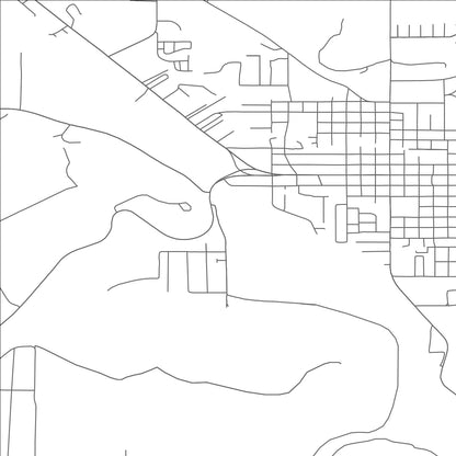 ROAD MAP OF PRINEVILLE LAKE ACRES, OREGON BY MAPBAKES