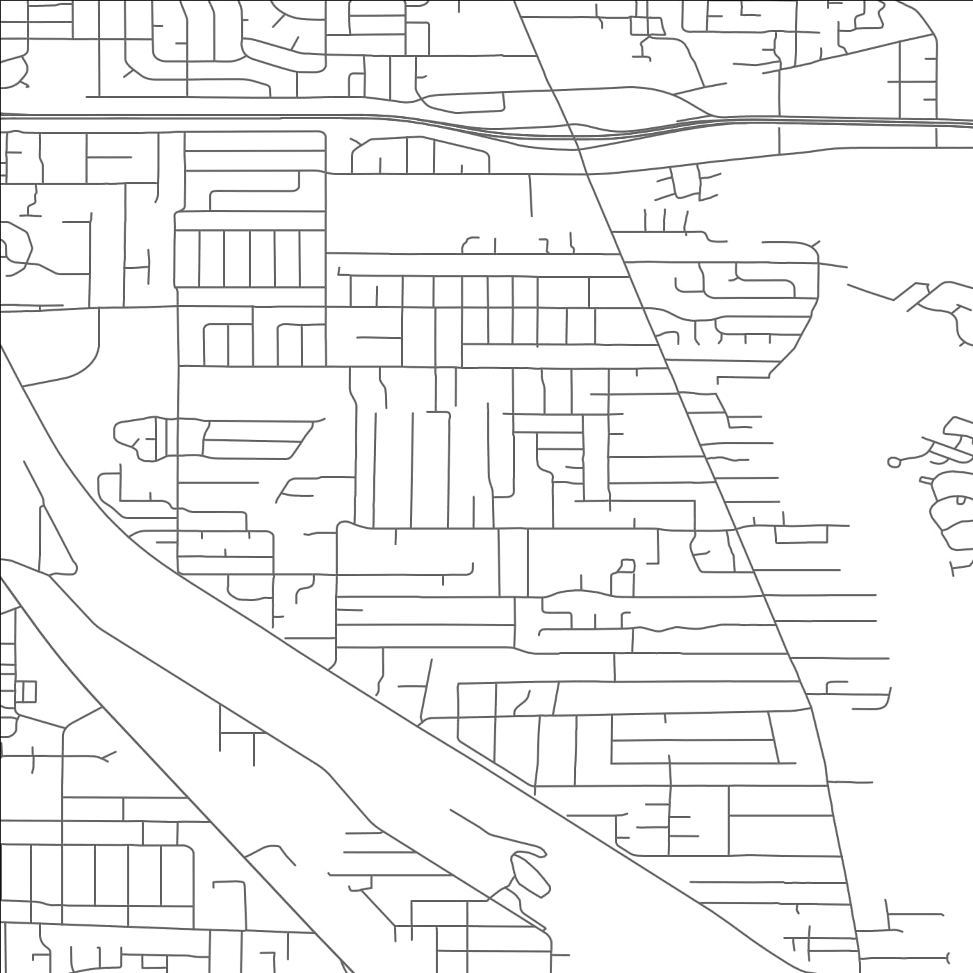 ROAD MAP OF RIVER ROAD, OREGON BY MAPBAKES