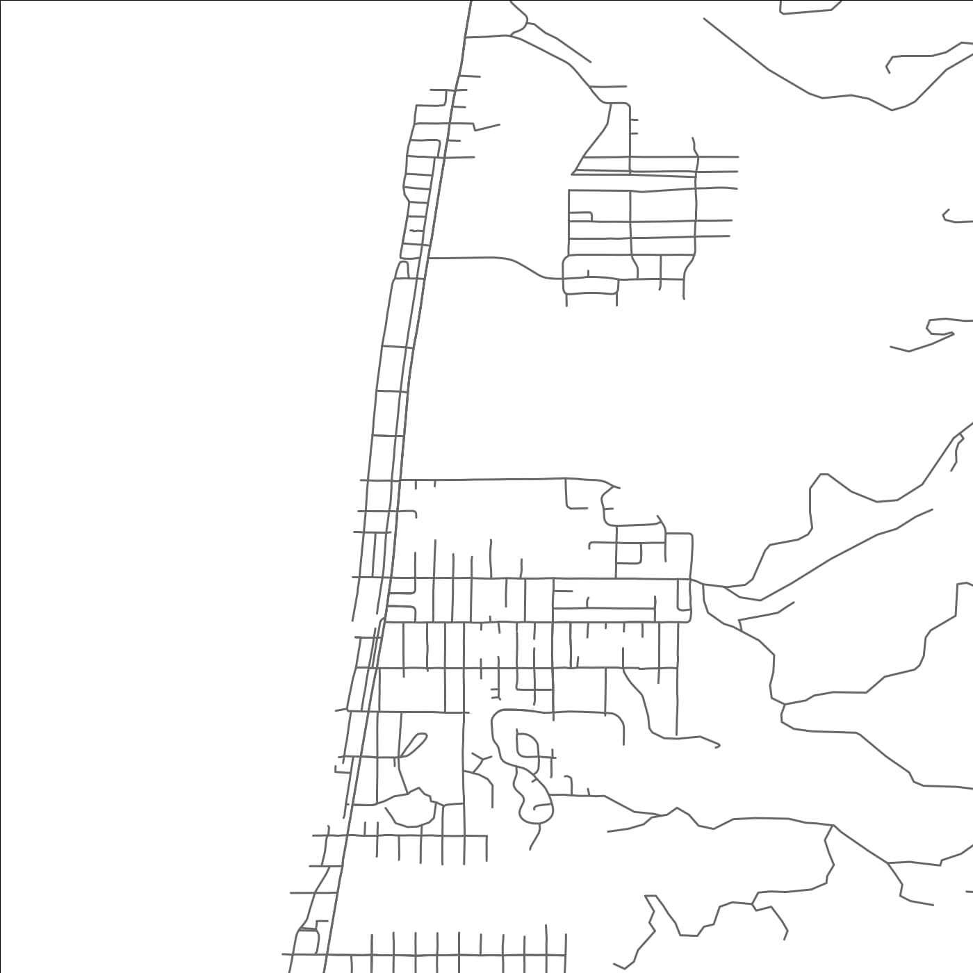 ROAD MAP OF ROCKAWAY BEACH, OREGON BY MAPBAKES