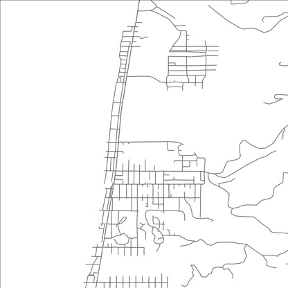 ROAD MAP OF ROCKAWAY BEACH, OREGON BY MAPBAKES