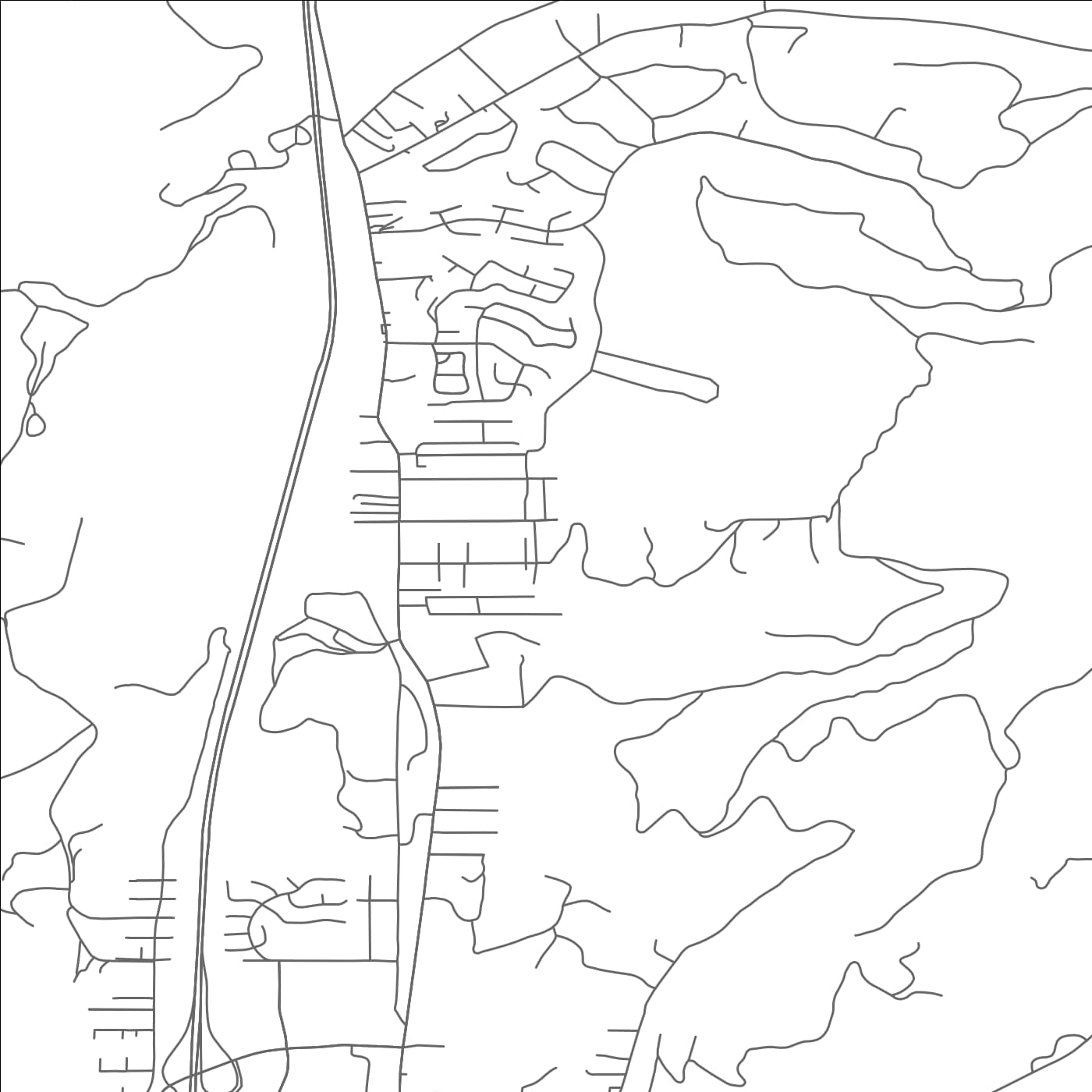 ROAD MAP OF ROSEBURG, OREGON BY MAPBAKES