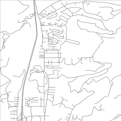 ROAD MAP OF ROSEBURG, OREGON BY MAPBAKES