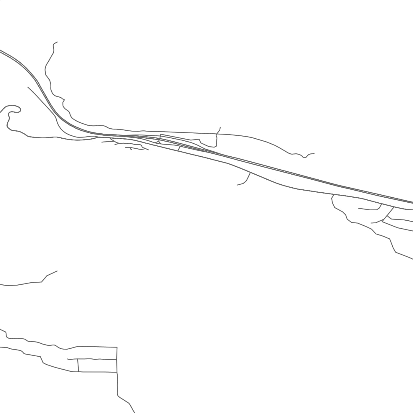 ROAD MAP OF ROWENA, OREGON BY MAPBAKES