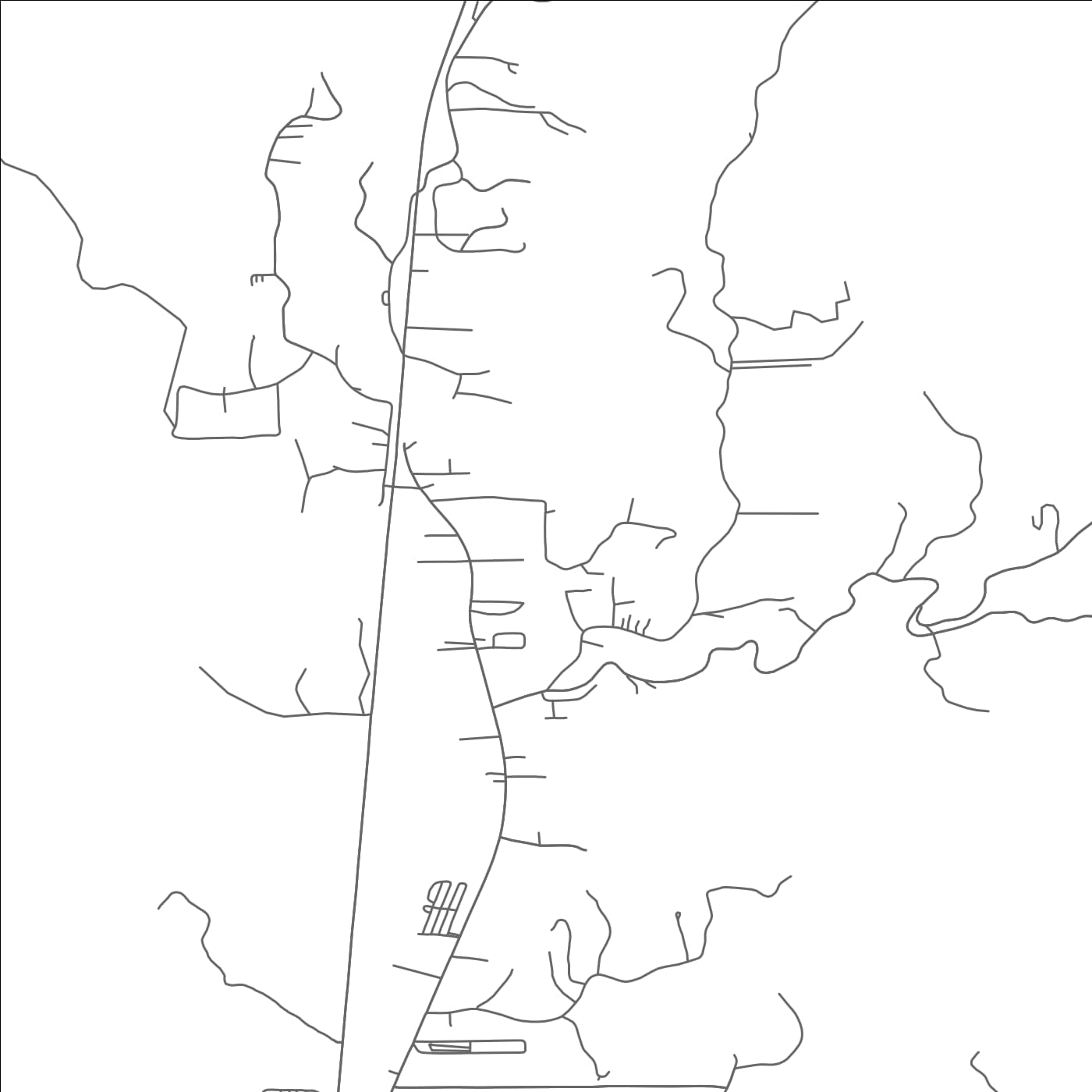 ROAD MAP OF SAUNDERS LAKE, OREGON BY MAPBAKES