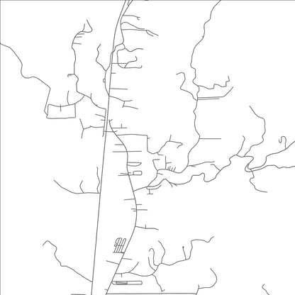 ROAD MAP OF SAUNDERS LAKE, OREGON BY MAPBAKES