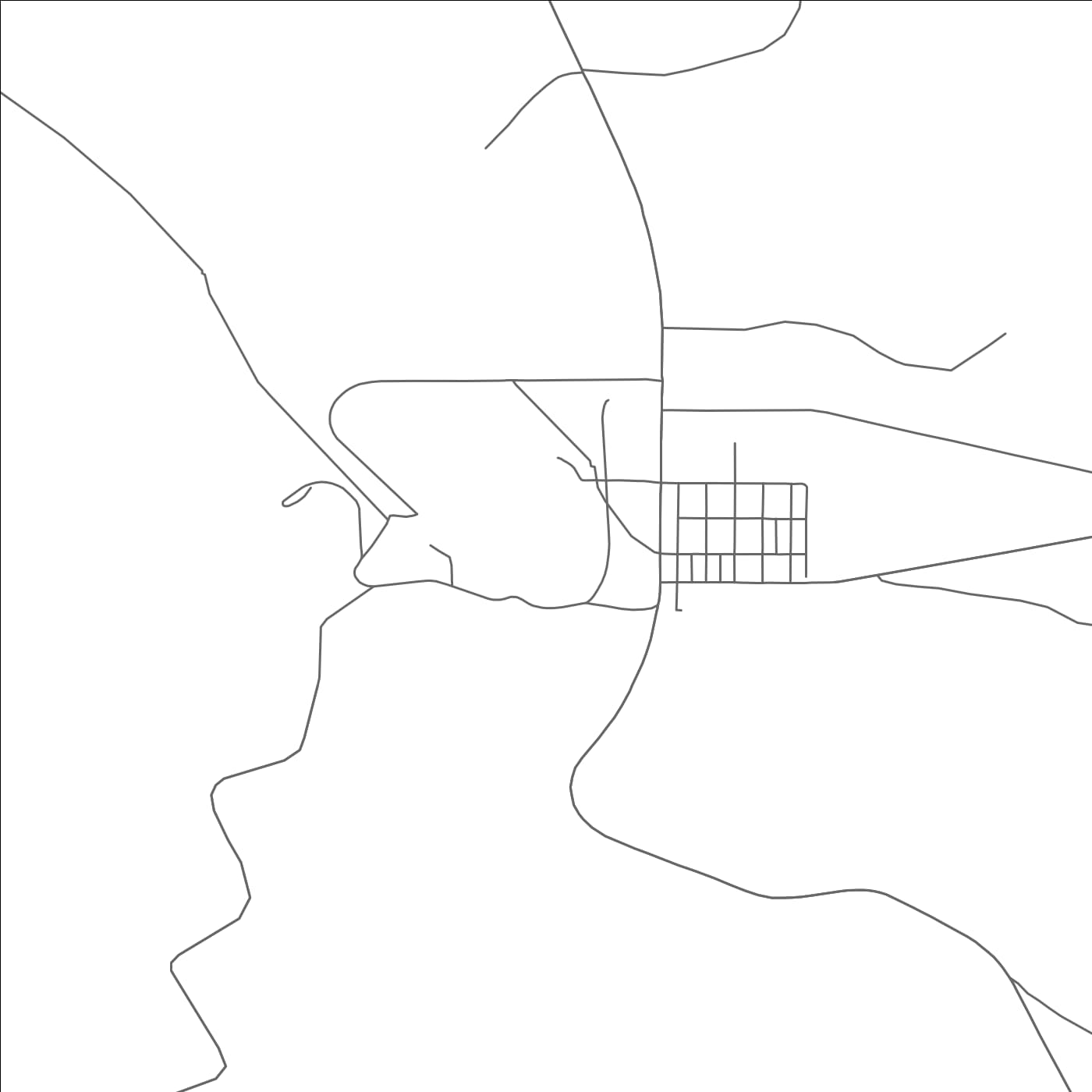 ROAD MAP OF SENECA, OREGON BY MAPBAKES