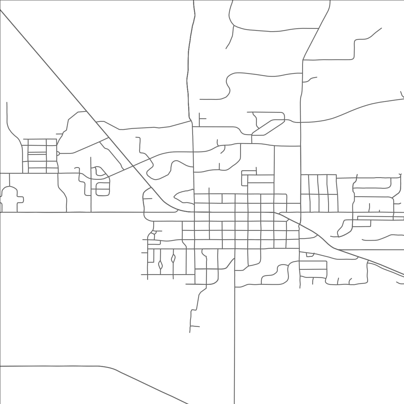 ROAD MAP OF SISTERS, OREGON BY MAPBAKES