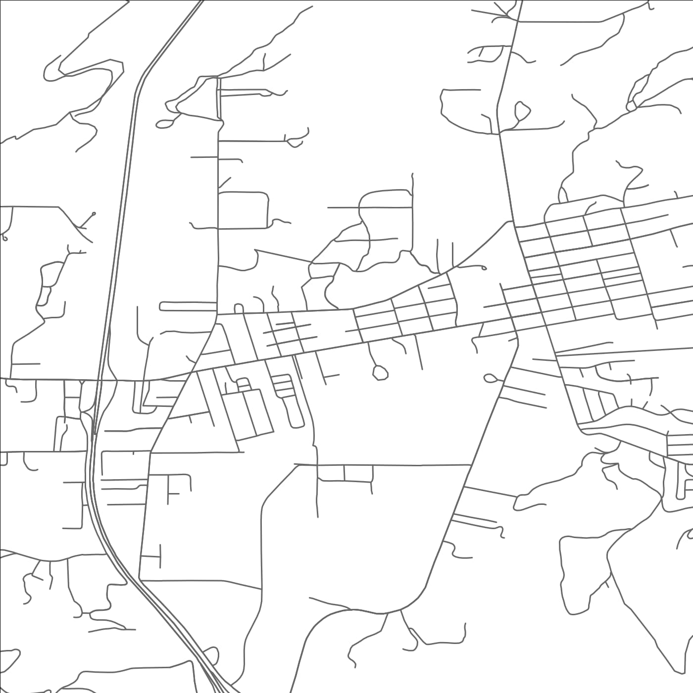 ROAD MAP OF SUTHERLIN, OREGON BY MAPBAKES