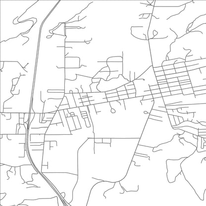 ROAD MAP OF SUTHERLIN, OREGON BY MAPBAKES