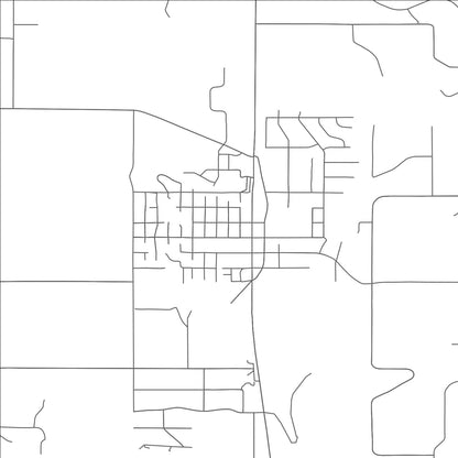 ROAD MAP OF TERREBONNE, OREGON BY MAPBAKES